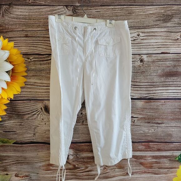 Fashion Bug Women's White Capris Size: 14 Pre-owned - Picture 1 of 6